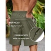 image:imageCOOFANDY Mens 9 Casual Shorts with Zipper Pockets Lightweight Chino ShortsArmy Green