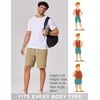 image:imageCOOFANDY Mens 9 Casual Shorts with Zipper Pockets Lightweight Chino ShortsDark Khaki