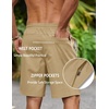 image:imageCOOFANDY Mens 9 Casual Shorts with Zipper Pockets Lightweight Chino ShortsDark Khaki