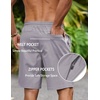 image:imageCOOFANDY Mens 9 Casual Shorts with Zipper Pockets Lightweight Chino ShortsGrey