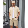 image:imageCOOFANDY Mens 9 Casual Shorts with Zipper Pockets Lightweight Chino ShortsKhaki