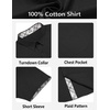 image:imageCOOFANDY Mens Button Down Shirts Short Sleeve Casual Cotton ShirtsBlack
