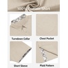 image:imageCOOFANDY Mens Button Down Shirts Short Sleeve Casual Cotton ShirtsKhaki