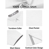 image:imageCOOFANDY Mens Button Down Shirts Short Sleeve Casual Cotton ShirtsWhite