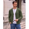 image:imageCOOFANDY Mens Cardigan Sweater Long Sleeve Lightweight V Neck Knit CardiganArmy Green
