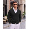 image:imageCOOFANDY Mens Cardigan Sweater Long Sleeve Lightweight V Neck Knit CardiganBlack