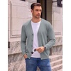 image:imageCOOFANDY Mens Cardigan Sweater Long Sleeve Lightweight V Neck Knit CardiganLight Grey