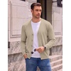 image:imageCOOFANDY Mens Cardigan Sweater Long Sleeve Lightweight V Neck Knit CardiganLight Khaki