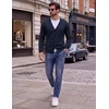 image:imageCOOFANDY Mens Cardigan Sweater Long Sleeve Lightweight V Neck Knit CardiganNavy Blue