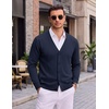 image:imageCOOFANDY Mens Cardigan Sweater Long Sleeve Lightweight V Neck Knit CardiganNavy Blue