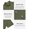 image:imageCOOFANDY Mens Casual Button Down Shirt Short Sleeve Summer Beach ShirtsOlive Green