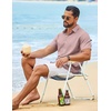 image:imageCOOFANDY Mens Casual Button Down Shirt Short Sleeve Summer Beach ShirtsPink