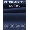 image:imageCOOFANDY Mens Casual Cotton Linen Shorts Elastic Waist Drawstring ShortsDenim Blue