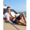 image:imageCOOFANDY Mens Casual Cotton Linen Shorts Elastic Waist Drawstring ShortsNavy Blue