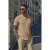 image:imageCOOFANDY Mens Casual Henley Shirt Short Sleeve Cotton Band Collar ShirtKhaki