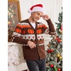 image:imageCOOFANDY Mens Christmas Sweater Ugly Cardigan Sweater Reindeer Snowflake Santa Holiday Xmas Knitted SweaterBlack Halloween Pumpkins