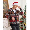 image:imageCOOFANDY Mens Christmas Sweater Ugly Cardigan Sweater Reindeer Snowflake Santa Holiday Xmas Knitted SweaterChristmas Giftgingerbread