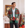 image:imageCOOFANDY Mens Christmas Sweater Ugly Cardigan Sweater Reindeer Snowflake Santa Holiday Xmas Knitted SweaterChristmas Green and Red