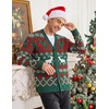 image:imageCOOFANDY Mens Christmas Sweater Ugly Cardigan Sweater Reindeer Snowflake Santa Holiday Xmas Knitted SweaterChristmas Green and Red