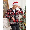 image:imageCOOFANDY Mens Christmas Sweater Ugly Cardigan Sweater Reindeer Snowflake Santa Holiday Xmas Knitted SweaterChristmas Santagift