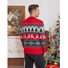 image:imageCOOFANDY Mens Christmas Sweater Ugly Cardigan Sweater Reindeer Snowflake Santa Holiday Xmas Knitted SweaterRed Green and White Reindeersnowflake