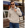 image:imageCOOFANDY Mens Corduroy Sweatshirt 14 Button Long Sleeve PulloverBeige