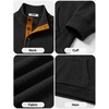 image:imageCOOFANDY Mens Corduroy Sweatshirt 14 Button Long Sleeve PulloverBlack