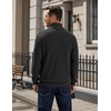 image:imageCOOFANDY Mens Corduroy Sweatshirt 14 Button Long Sleeve PulloverBlack