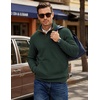 image:imageCOOFANDY Mens Corduroy Sweatshirt 14 Button Long Sleeve PulloverEvergreen