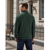 image:imageCOOFANDY Mens Corduroy Sweatshirt 14 Button Long Sleeve PulloverEvergreen