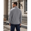 image:imageCOOFANDY Mens Corduroy Sweatshirt 14 Button Long Sleeve PulloverGrey