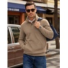 image:imageCOOFANDY Mens Corduroy Sweatshirt 14 Button Long Sleeve PulloverKhaki