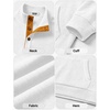 image:imageCOOFANDY Mens Corduroy Sweatshirt 14 Button Long Sleeve PulloverWhite