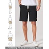 image:imageCOOFANDY Mens Cotton Chino Shorts 9 Inch Casual Shorts Summer Beach ShortsBlack