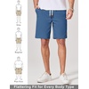image:imageCOOFANDY Mens Cotton Chino Shorts 9 Inch Casual Shorts Summer Beach ShortsBlue