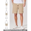 image:imageCOOFANDY Mens Cotton Chino Shorts 9 Inch Casual Shorts Summer Beach ShortsKhaki