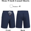image:imageCOOFANDY Mens Cotton Chino Shorts 9 Inch Casual Shorts Summer Beach ShortsNavy Blue