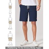 image:imageCOOFANDY Mens Cotton Chino Shorts 9 Inch Casual Shorts Summer Beach ShortsNavy Blue