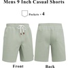 image:imageCOOFANDY Mens Cotton Chino Shorts 9 Inch Casual Shorts Summer Beach ShortsSage Green
