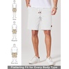 image:imageCOOFANDY Mens Cotton Chino Shorts 9 Inch Casual Shorts Summer Beach ShortsWhite