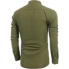 image:imageCOOFANDY Mens Cotton Linen Henley TShirts Long Sleeve Casual Beach ShirtsArmy Green