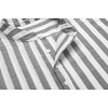 image:imageCOOFANDY Mens Cotton Linen Henley TShirts Long Sleeve Casual Beach ShirtsBlack White Striped