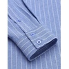 image:imageCOOFANDY Mens Cotton Linen Henley TShirts Long Sleeve Casual Beach ShirtsBlue Striped