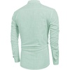image:imageCOOFANDY Mens Cotton Linen Henley TShirts Long Sleeve Casual Beach ShirtsGreen