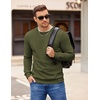 image:imageCOOFANDY Mens Fleece Pullover Crewneck Sweatshirts Soft Casual Long Sleeves Sweatshirt Crew Neck Pullover SweaterArmy Green