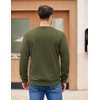 image:imageCOOFANDY Mens Fleece Pullover Crewneck Sweatshirts Soft Casual Long Sleeves Sweatshirt Crew Neck Pullover SweaterArmy Green