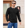 image:imageCOOFANDY Mens Fleece Pullover Crewneck Sweatshirts Soft Casual Long Sleeves Sweatshirt Crew Neck Pullover SweaterBlack