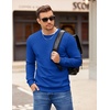 image:imageCOOFANDY Mens Fleece Pullover Crewneck Sweatshirts Soft Casual Long Sleeves Sweatshirt Crew Neck Pullover SweaterBlue