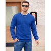 image:imageCOOFANDY Mens Fleece Pullover Crewneck Sweatshirts Soft Casual Long Sleeves Sweatshirt Crew Neck Pullover SweaterBlue