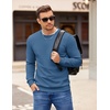 image:imageCOOFANDY Mens Fleece Pullover Crewneck Sweatshirts Soft Casual Long Sleeves Sweatshirt Crew Neck Pullover SweaterDark Blue